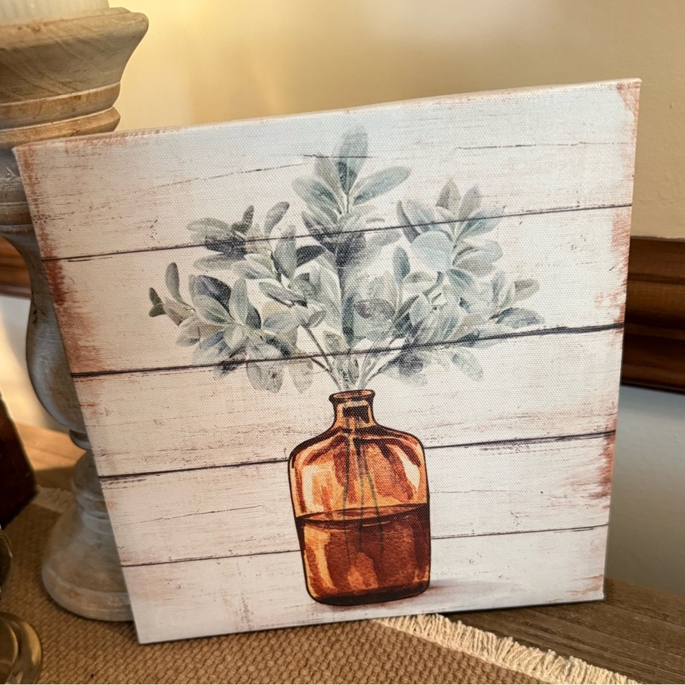 Rustic Brown Vase Canvas Art~ hobby lobby~ Cottage core~farmhouse~